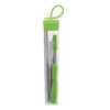 Cosmopolitan 7-Piece, 2-Straw Stainless Steel Set - Lime