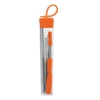 Cosmopolitan 7-Piece, 2-Straw Stainless Steel Set - Orange