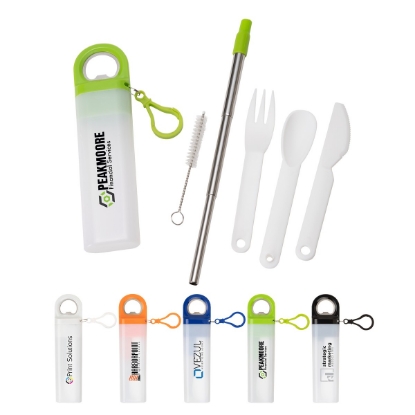 Griffith 3-in-1 Metal Straw, Cutlery Set & Bottle Opener