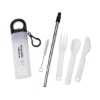 Griffith 3-in-1 Metal Straw, Cutlery Set & Bottle Opener - Black