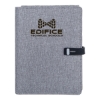Binghamton RPET Padfolio w/ Wireless Phone Charger - Grey