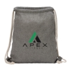 Huron Recycled Cotton Drawstring Tote - Grey