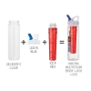 Newport 25 oz. PET Bottle with Flip Spout & Ice Stick - Multi-Colored