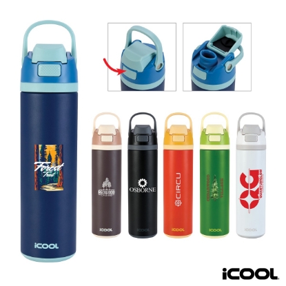 iCOOL Manitou 24 oz. Double Wall, Recycled Stainless Steel Water Bottle