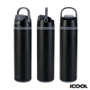 iCOOL Manitou 24 oz. Double Wall, Recycled Stainless Steel Water Bottle