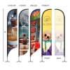 DisplaySplash 13' Single-Sided Custom Feather Flag - Multi-Colored