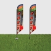 DisplaySplash 9' Double-Sided Custom Feather Flag