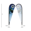 DisplaySplash 15' Single-Sided Custom Teardrop Flag - Multi-Colored