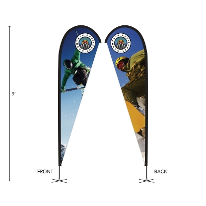 DisplaySplash 9' Double-Sided Custom Teardrop Flag