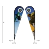 DisplaySplash 15' Double-Sided Custom Teardrop Flag - Multi-Colored