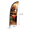 DisplaySplash Tabletop Feather Flag - Single Sided - Multi-Colored