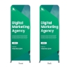 DisplaySplash Double Sided Fabric Floor Banner - 31 " W x 89 " H - Multi-Colored