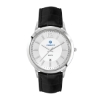 Wc4214 43mm Steel Silver Case, 3 Hand Mvmt, Silver Dial, Dte Display, Leather Strap, Flat Mineral Cr