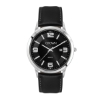 Wc4216 43mm Steel Silver Case, 3 Hand Mvmt, Black Dial, Dte Display, Leather Strap, Flat Mineral Cry - Silver