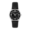 Wc4217 22mm Steel Silver Case, 3 Hand Mvmt, Black Dial, Dte Display, Leather Strap, Flat Mineral Cry - Silver