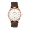 Wc4218 43mm Steel Rose Gold Case, 3 Hand Mvmt, White Dial, Dte Display, Leather Strap, Flat Mineral  - Rose-Gold