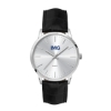 Wc5144 39.5mm Metal Silver Case, 3 Hand Mvmt, Silver Dial, Leather Strap, Flat Mineral Crystal, 3 At - Silver