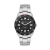 42mm, Silver Metal Case, Bk Bezel, 3-Hand Mvt