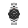 34mm, Silver Metal Case, Bk Bezel, 3-Hand Mvt - Brushed Silver