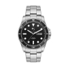 42.5mm, Ss, Silver Case, Bk Bezel, 3-Hand Mvt, Day-Dte