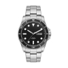 42.5mm, Ss, Silver Case, Bk Bezel, 3-Hand Mvt, Day-Dte - Brushed Silver