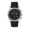 Wc6506 42mm Steel Matte Silver Case, Chronograph Mvmt, Black Dial, Dte Display, Leather Strap, Flat  - Matte Silver