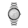 41mm, Ss, Silver Case, Bk Bezel, 3-Hand Mvt, Dte - Brushed Silver