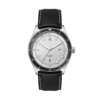 41mm, Ss, Silver Case, Bk Bezel, 3-Hand Mvt, Dte - Brushed Silver