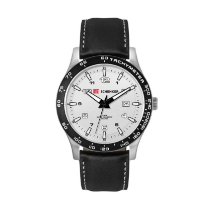 43.5mm, Ss, Silver Case, Bk Bezel, 3-Hand Mvt, Dte