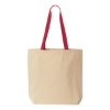 Natural Tote with Contrast-Color Handles - NTRD