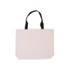 Cotton Canvas Tote Bag with Color Accents - Black
