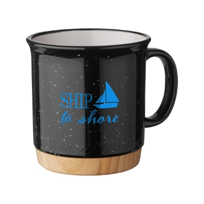 15 oz Campfire Mug With Bamboo Base