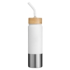 Playa 24 oz Stainless Steel Tumbler With Bamboo Lid - White
