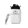 Silicone Earbud Case With Carabiner - White