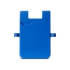 Silicone Smartphone Pocket with Earbud Loops - Blue