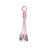 Trio Metallic Cross Ribbon Cables - Gold-Rose