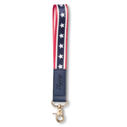 USA Patriotic Wrist Strap Keychain