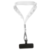 Push Pop Wrist Strap Keychain With Phone Holder - White