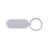 Bamboo & Metal Oval Keychain