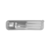 Cutlery Set In Plastic Case - White