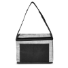 Denim Pattern Non-Woven 6-Pack Lunch Cooler Bag - Black