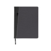 Baxter Cover With Front Pocket Refillable Journal 6.7" X 9.8" - Black