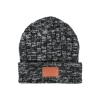 Heathered Knit Cuffed Rib Beanie - Gray