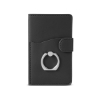 Tuscany Dual Card Pocket With Metal Ring - Black