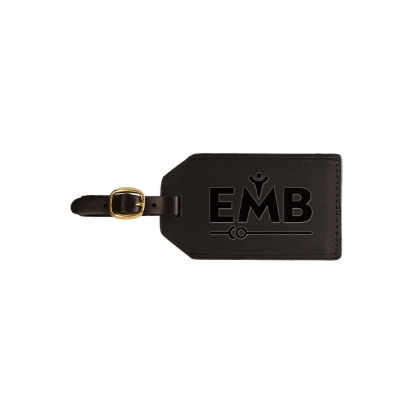 Grand Central Luggage Tag Sueded Leather