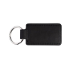 Tuscany PU Leather Rectangle Keychain - Black