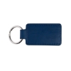 Tuscany PU Leather Rectangle Keychain - Blue-Navy