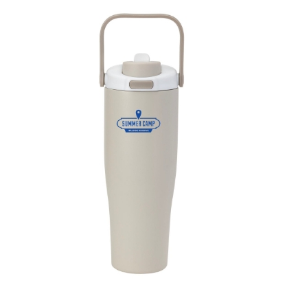 30 oz Lily Recycled Stainless Steel Vacuum Tumbler with Flip Straw and Top Handle