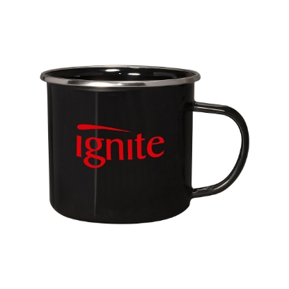 16.9 oz Iron And Stainless Steel Log Cabin Mug