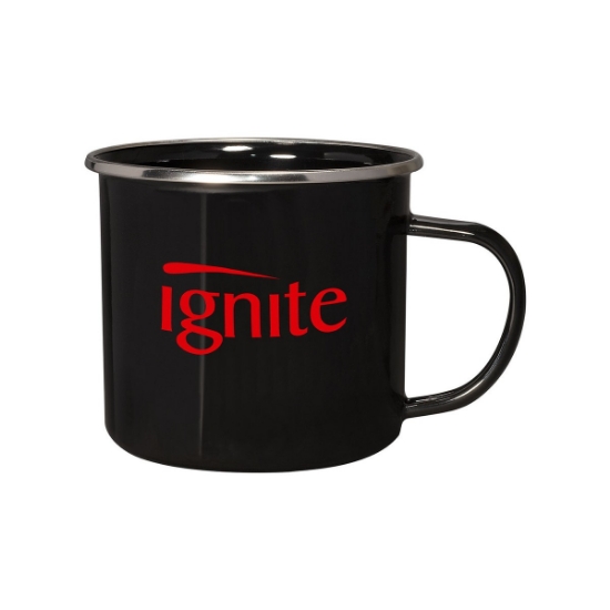 16.9 oz Iron And Stainless Steel Log Cabin Mug